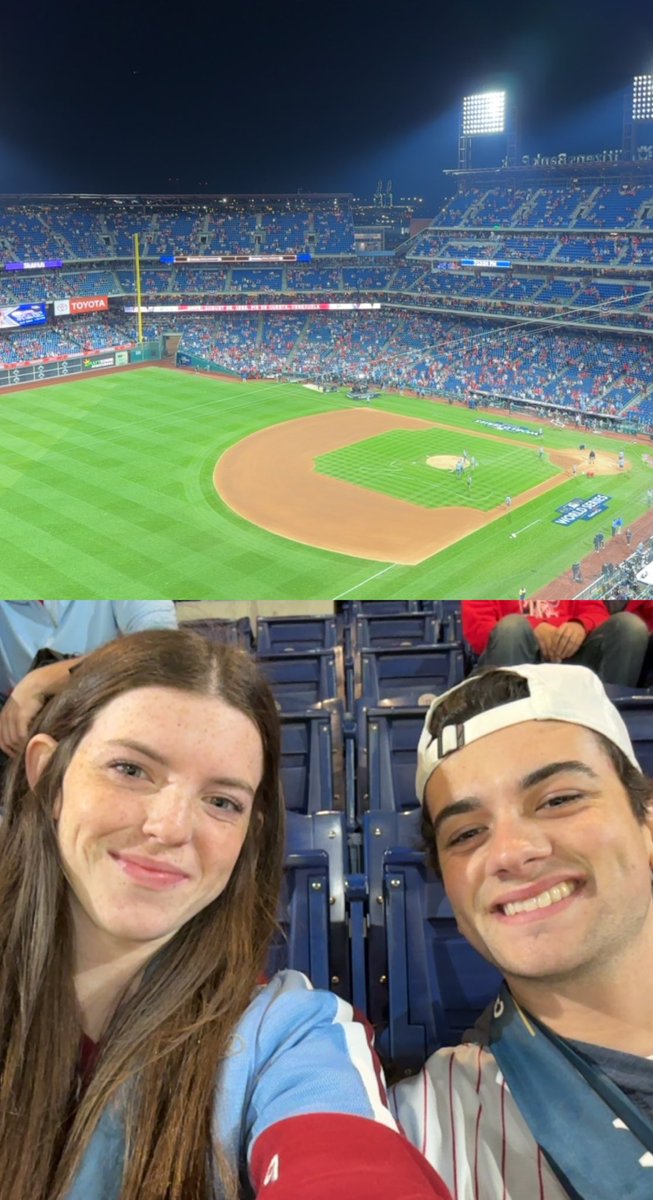 ColinRafferty_'s tweet photo. @rileyyahrens and I are in section 432 row 11 seats 11 and 12. She choose coming to the World Series game as her only Christmas present for this year!! Let’s get us some upgraded seats!! GO PHILS AND GO BIRDS!! #CapitalOneUltimateFan #Sweepstakes https://t.co/wRAlT8E1S0