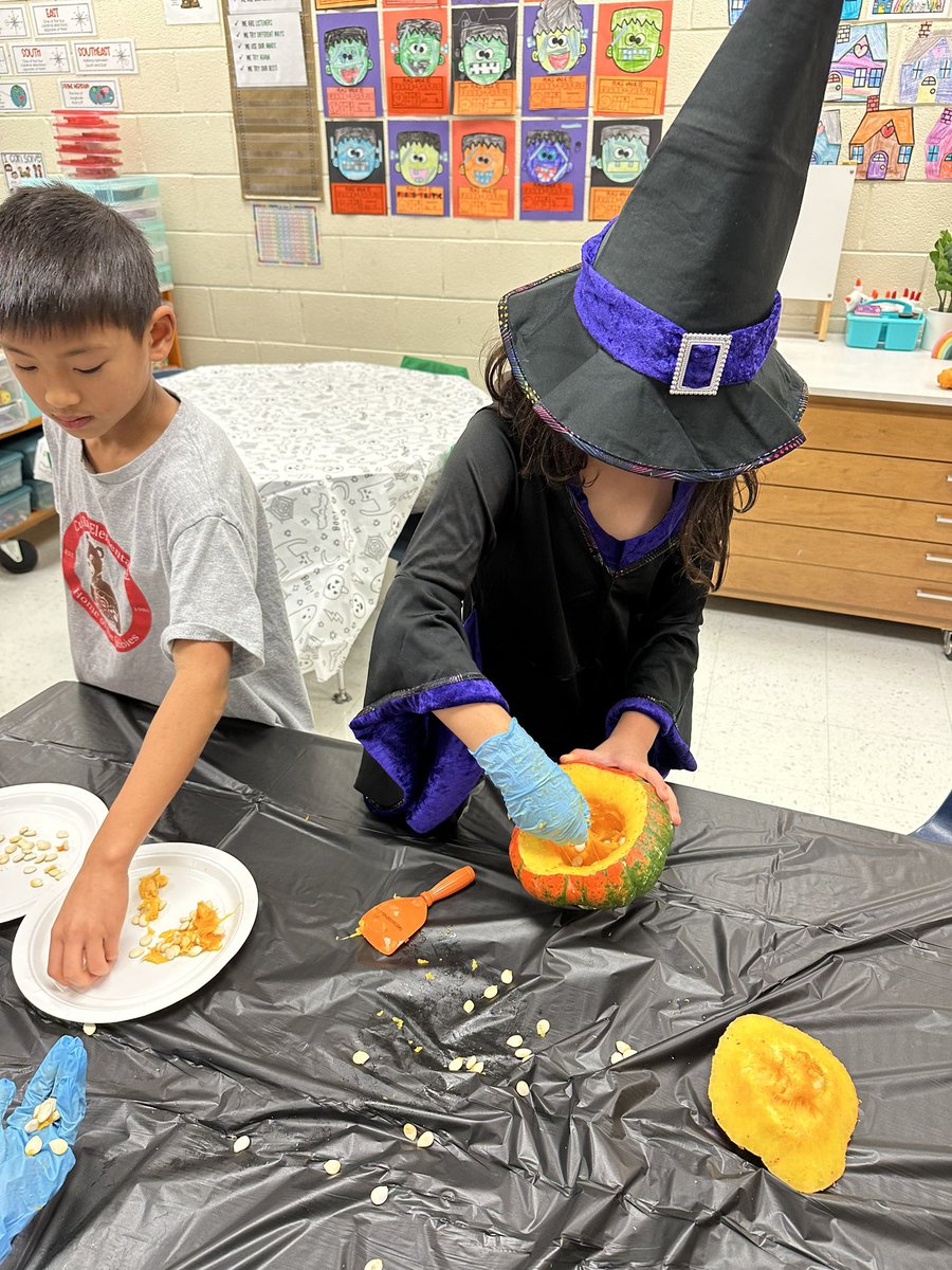 MrsJMJensen's tweet photo. Waaaaayyyyy more seeds than we estimated! 🧡 

#pumpkinexploration #secondgrademathematicians https://t.co/Fpo1PtaHJt