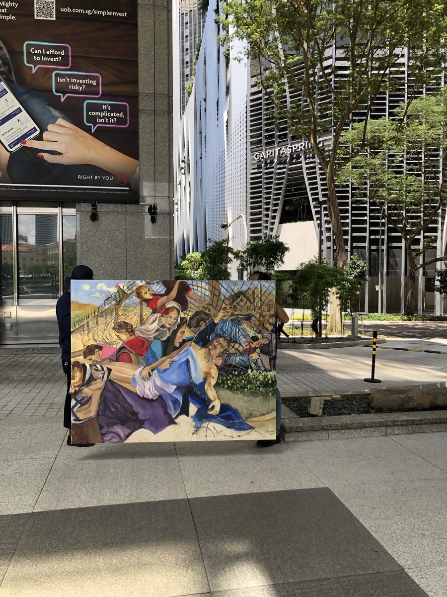 b_biesek's tweet photo. Refugee Crisis #acrylicpainting #canvas #Singapore #UOB #artmoots #ArtistOnTwitter #Artist #crowd #EscapefromTarkov #reflection @RefugeesMedia @Ukraine @hullforrefugees @Refugees @refugeecouncil #WireExposed #RunToMe #RussiaUkraineWar #Russian https://t.co/9rD6HuZYEU