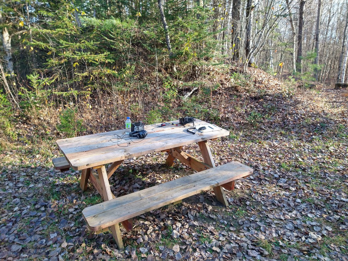velodaniel's tweet photo. Another beautiful #POTA office today in #VE5044 Johnville Regional Park. Updated the #XieguG90 with new firmware prior to this #parksontheair activation, all systems are Go! #20QSO #Slidewinderdx #20watts #20m #SSB #hamradio #amateurradio #VE2DM https://t.co/K0KAYZbZQv
