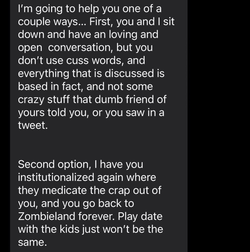 DondaTimes's tweet photo. The person threatening Kanye to commit him again to the "zombieland" mental hospital forever is his personal trainer who committed him in 2016.
In 2018, Kanye said he thought he was going to be killed there and it was the scariest moment of his life. https://t.co/N82gyWSF19