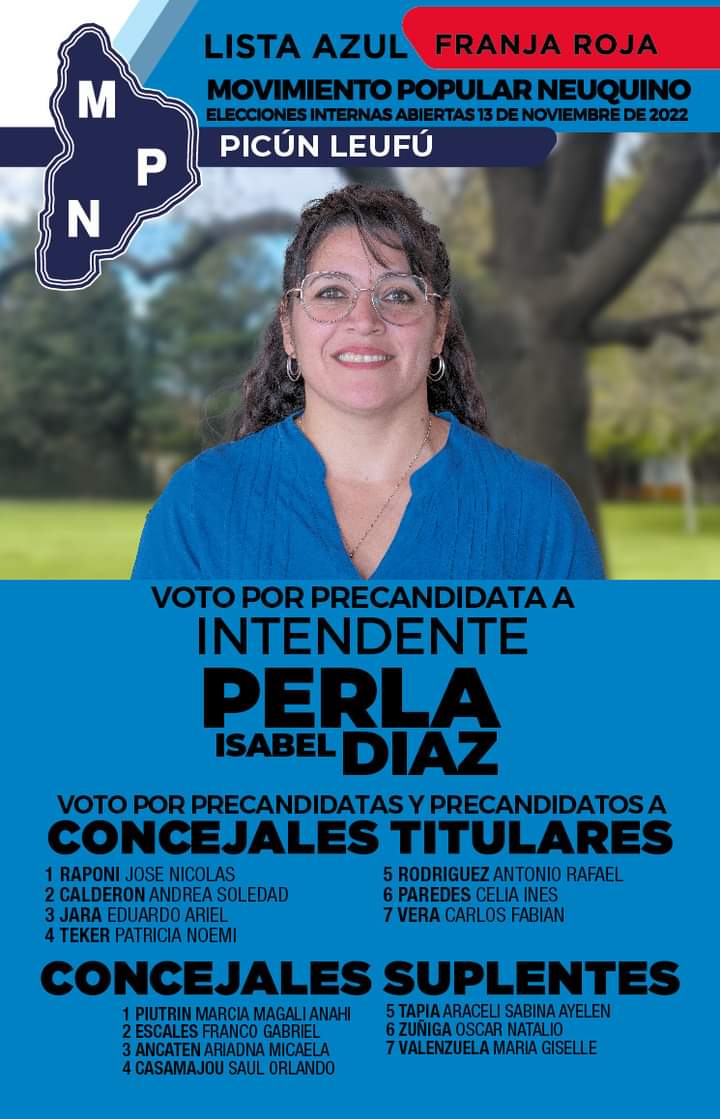 Casteblanco_Car's tweet photo. #ListaAzulFranjaRoja - Movimiento Popular Neuquino
💙♥️♥️♥️♥️♥️♥️💙 
PERLA DÍAZ Intendente 2023 https://t.co/hEZHdQeO0j