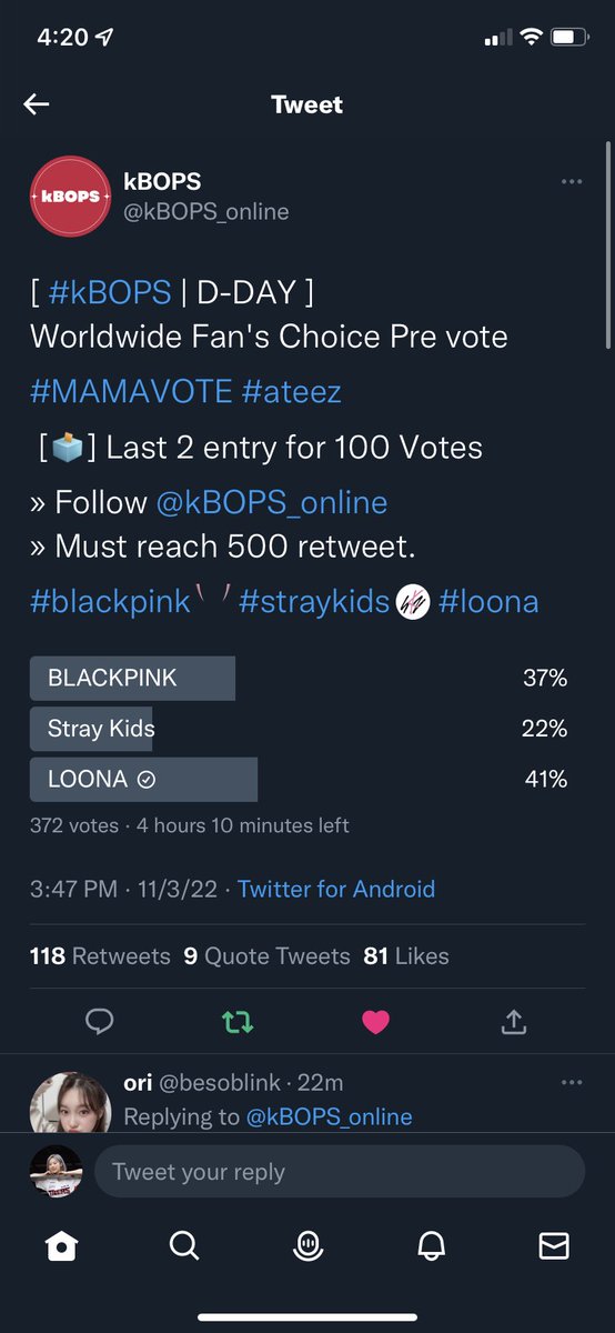 eadestheworld's tweet photo. @kBOPS_online #MAMAVOTE #loona https://t.co/DOJz0qm6qy