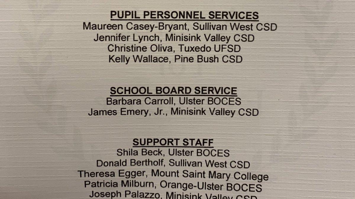 Congratulations to our very own Mid-Hudson Study Council Award Winners! Mrs. Casey-Bryant and Mr. D.J. Bertholf! #SullivanWest has the best faculty and staff! Congrats!