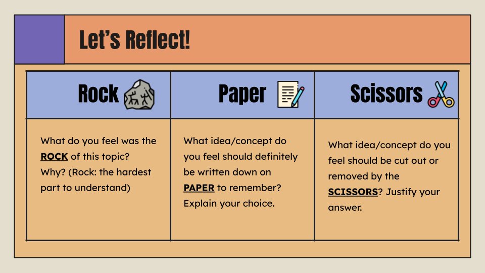 <a href="/teacher2teacher/">Teacher2Teacher</a> A2: Rock, Paper, Scissors exit ticket is so much fun! #T2TChat  
🔗docs.google.com/presentation/d…