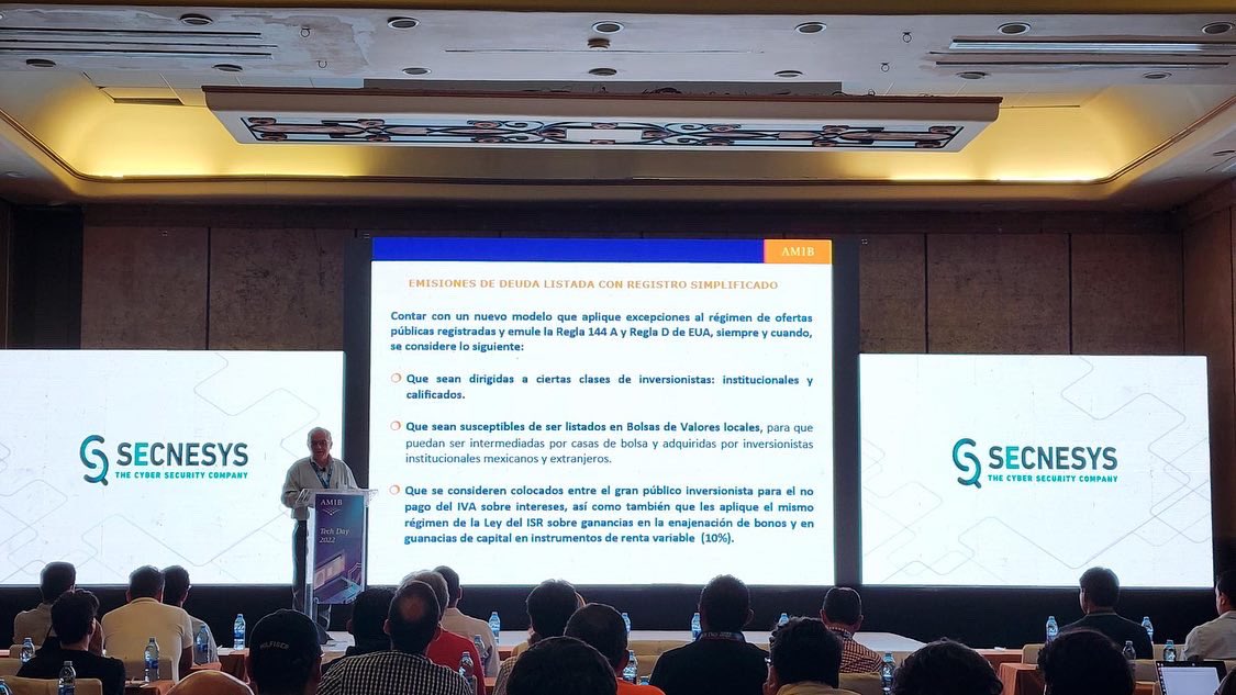SecnesysC's tweet photo. Ya comenzó nuestra participación en el TechDay de la AMIB oficial - Asociación Mexicana de Instituciones Bursátiles. ¡Junto con nuestro aliado @CyberArk estamos presentes!
#ciberseguridad #AMIB #Cyberark #Secnesys #ciberataque #eventosempresariales https://t.co/hu5gtWObyI