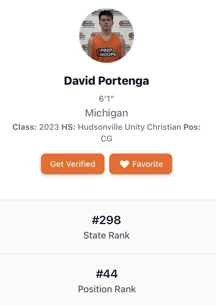 David_Portenga's tweet photo. Very grateful to be included in @PrepHoopsMI rankings. Now time to climb👆🏻@HankampScott https://t.co/LymqioqUYH