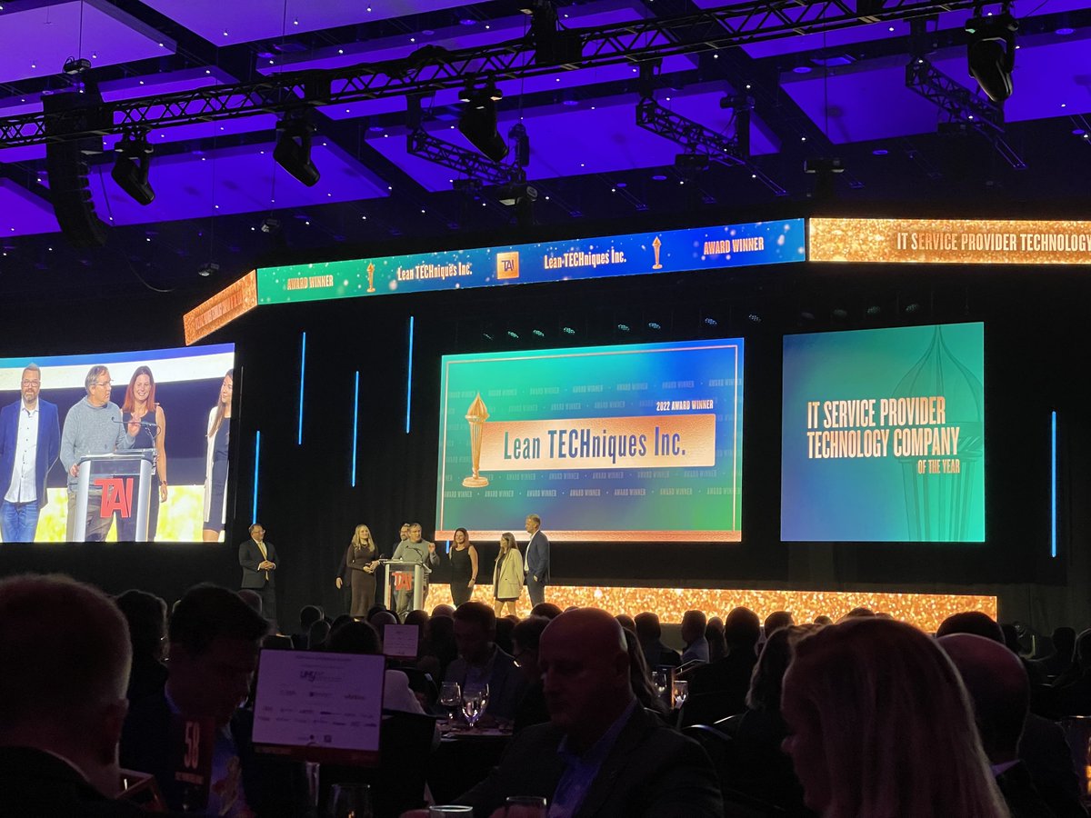 HornIT's tweet image. The #Prometheus2022 IT Service Provider Tech Company of the Year award goes to Lean TECHniques! 

Fun fact, they were a 2022 @EntreFEST sponsor!