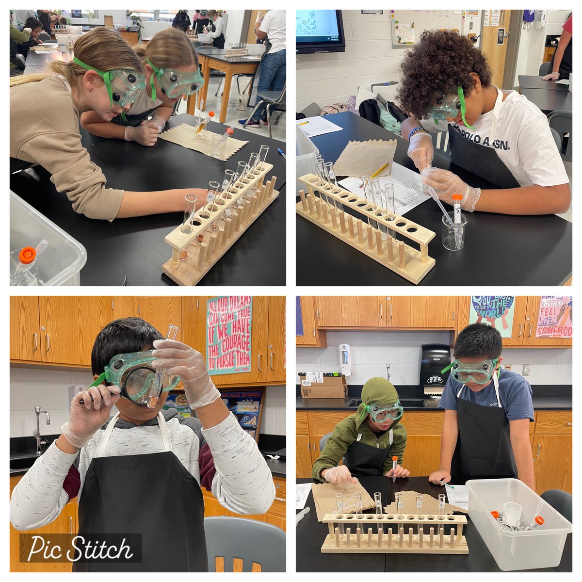 h_gargan's tweet photo. Part two of our matter lab! Kids had a blast watching the chemical changes. Bubbles and colors and solid formations, oh my! @WillardLCPS #staywild https://t.co/s6EyrWde4c