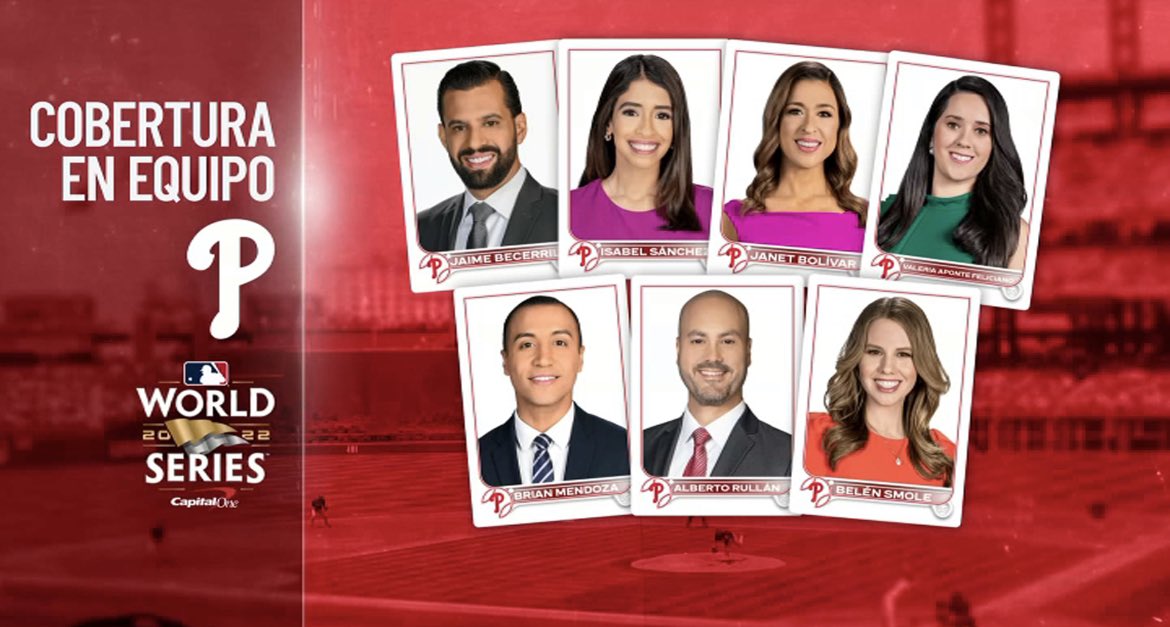 ValeriaAponteTV's tweet photo. Hasta el último juego cuente con @telemundo62 para la cobertura de esta #SerieMundial histórica⚾️
Incluso este sábado les tendremos dos noticieros especiales a las 6 y 11 p.m. 📺 Porque estamos #PrimeroContigo 😎
#Telemundo62 #FiebreRoja #SerieMundial2022 #WorldSeries https://t.co/UgTBKKE92m