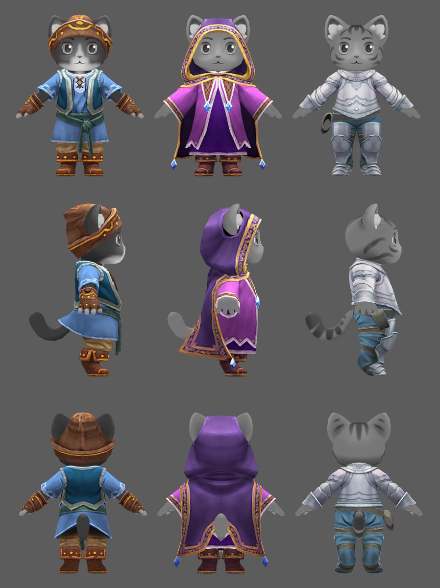 QuinleySquare's tweet photo. Hi all! I'm looking for work ideally starting January - I'm a stylized 3D Artist with experience modeling characters &amp; environments, plus creating flat color, handpainted, &amp; PBR textures. 

Please share my work and reach out if anyone you know (or you!) have an opening! #gamedev https://t.co/FBjrHOKETl