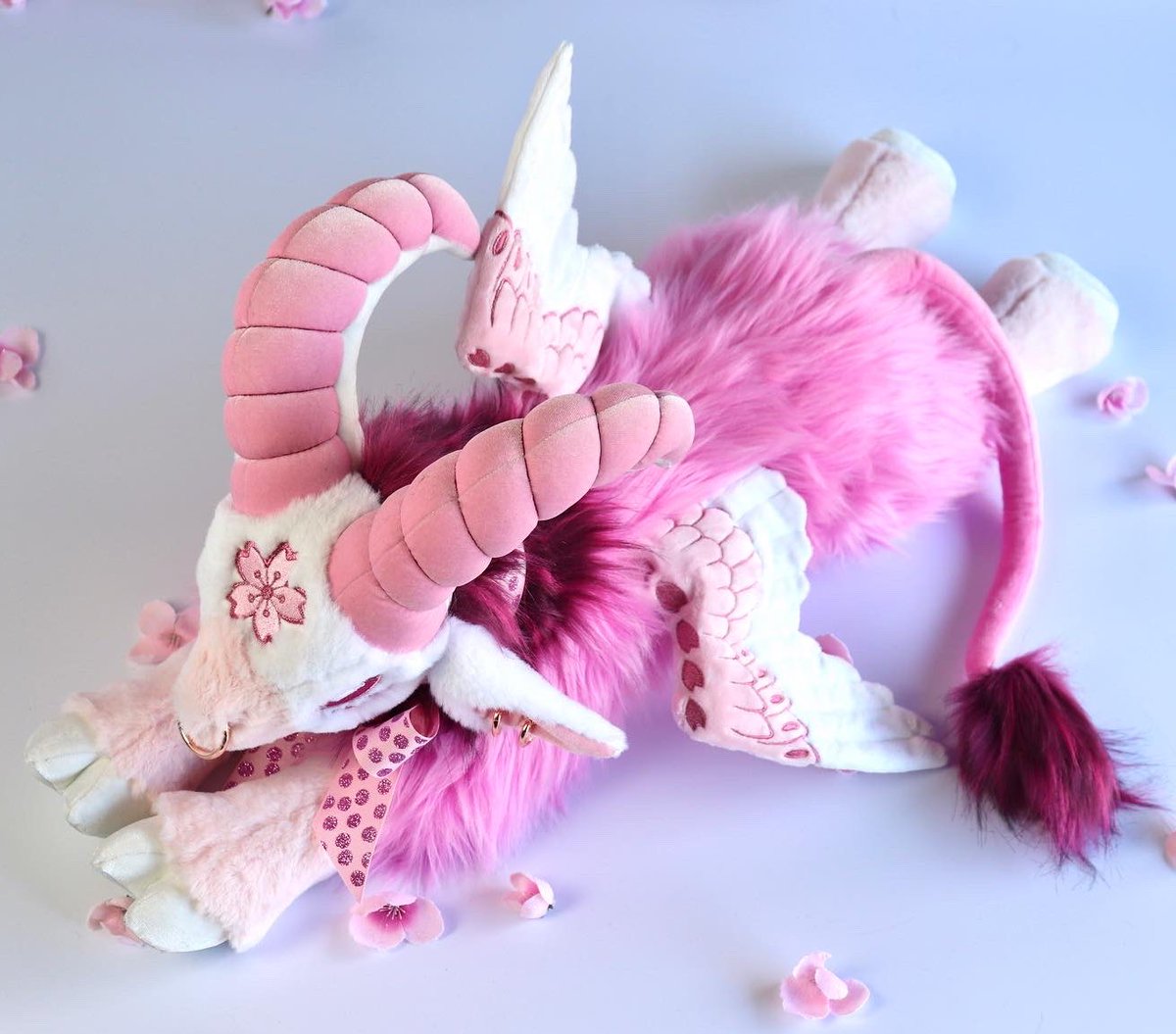 Thank you for all the love for this beautiful Sakura themed goat! We are thinking about making some flower demons in the Spring since this one seems to be so popular. What flowers would you want to see represented? 🌸🌹

Just remember that all of our plush are one of a kind.