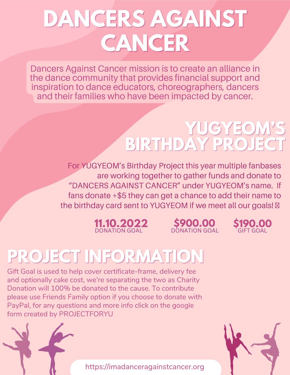 ProjectsForYu's tweet photo. D-6 until #Yugyeom’s Birthday Project deadline 💚 We’ve achieved now 141$ / 16% of our goal!

Join us and other Ahgases &amp; Dandelions fundraising for Dancers Against Cancer in honor of @Yugyeom 💃🕺

Donate: https://t.co/XT9jTtKIIh
Infos: https://t.co/fyguvkDjkF

#유겸 #GOT7 #AOMG https://t.co/ZD4196YiLl
