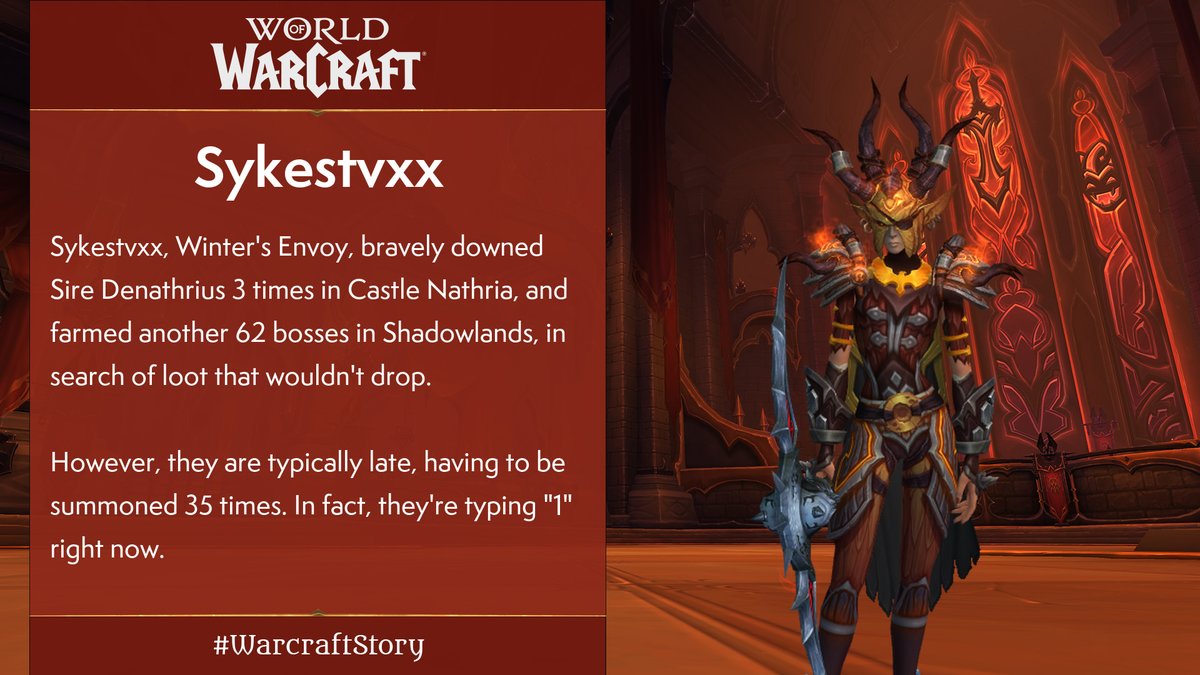 Warcraft's tweet photo. @tv_Sykes Your #WarcraftStory is told!

Reply to this tweet with the same info for a new story. https://t.co/PNMxeRc7JW