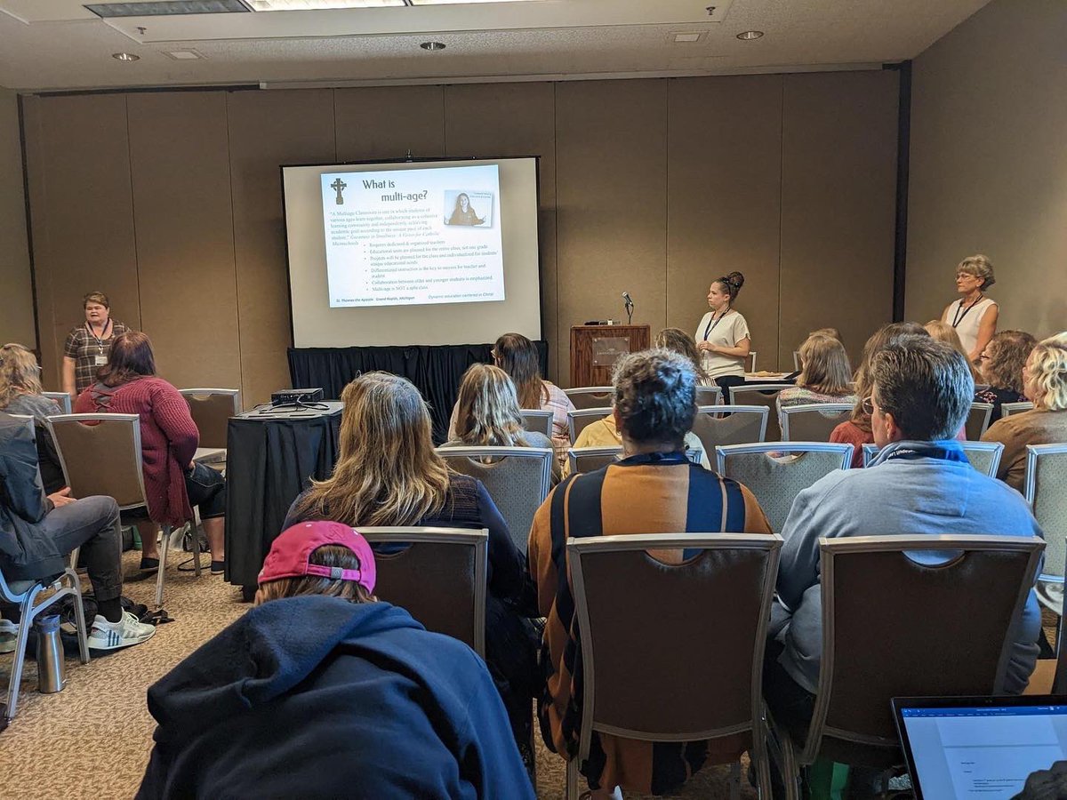 SaintThomasGR's tweet photo. @SaintThomasGR Congratulations Mrs. Donohue, Mrs. Zakrajsek, and Mrs. VanDyke for presenting on multiage at this years MANS professional conference in Lansing. You guys rock! @GRDiocese @GR_CCHS @GRWestCatholic @dogrschools
#WeAreSaintThomas
#DOGRCathEd
#SmallThingsGreatLove https://t.co/UC3waXJvKE