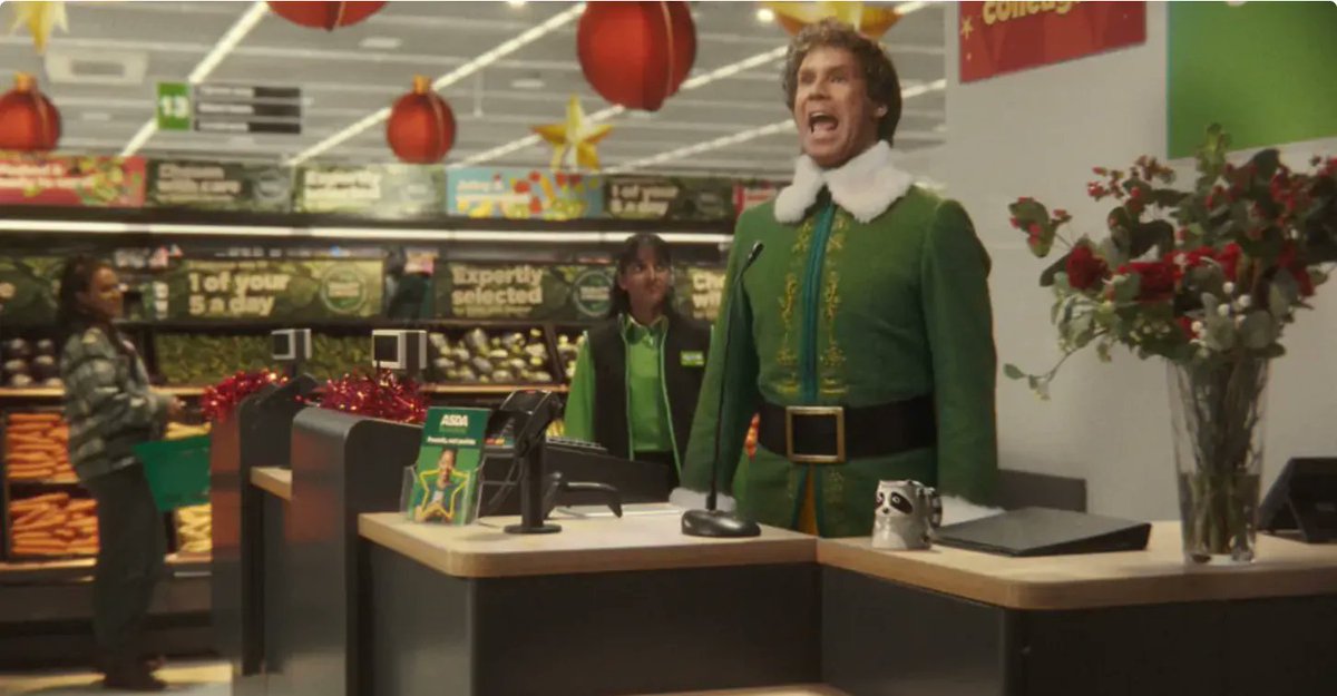 Buddy the Elf makes his advertising debut as an eager store employee in <a href="/asda/">Asda</a>'s Christmas campaign. adweek.it/3Tiy35n