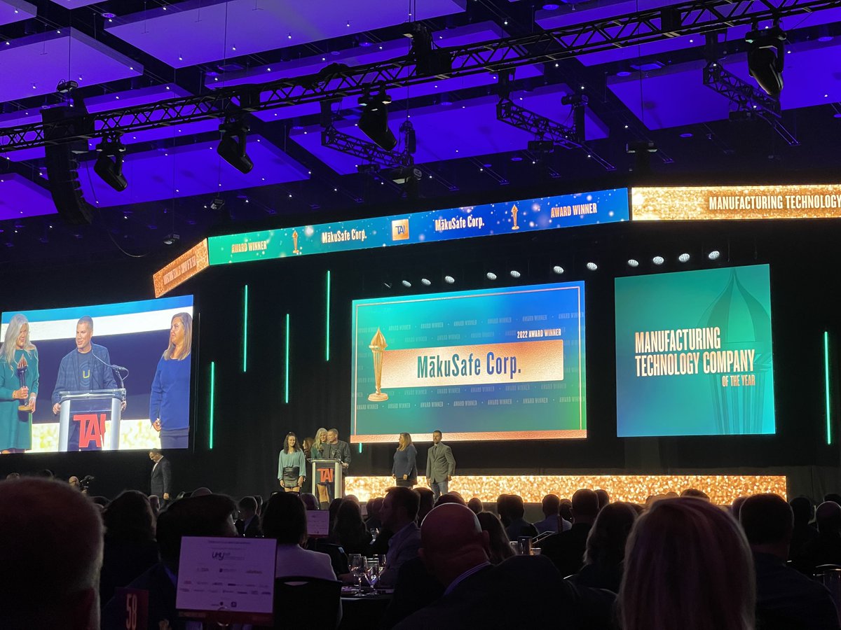 HornIT's tweet image. The #Prometheus2022 Manufacturing Technology Company of the Year Award goes to the amazing @MakuSafeCorp! 

Another fun fact? MākuSafe Corp hired a @DeltaVCode grad!