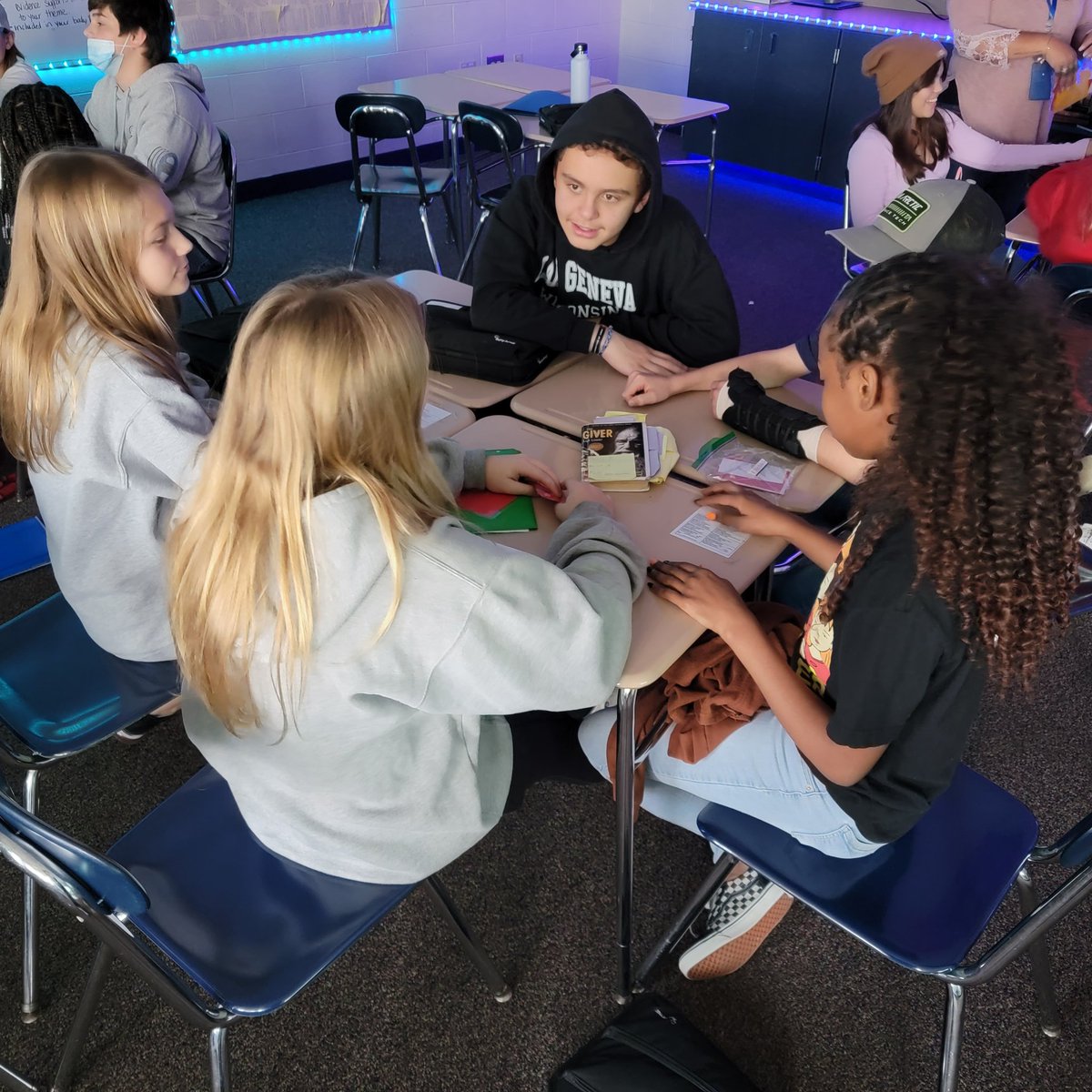 MrsZep1's tweet photo. Fan and Pick Kagan strategy and self assessment in Dicken/Zeppo room today. #DZtheOGS #Aim2Empower @DickenKori https://t.co/V3FfRBCtLB