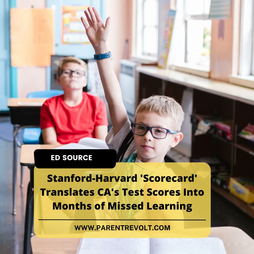 📢 𝗦𝘁𝗮𝗻𝗳𝗼𝗿𝗱-𝗛𝗮𝗿𝘃𝗮𝗿𝗱 '𝗦𝗰𝗼𝗿𝗲𝗰𝗮𝗿𝗱' 𝗧𝗿𝗮𝗻𝘀𝗹𝗮𝘁𝗲𝘀 𝗖𝗔'𝘀 𝗧𝗲𝘀𝘁 𝗦𝗰𝗼𝗿𝗲𝘀 𝗜𝗻𝘁𝗼 𝗠𝗼𝗻𝘁𝗵𝘀 𝗼𝗳 𝗠𝗶𝘀𝘀𝗲𝗱 𝗟𝗲𝗮𝗿𝗻𝗶𝗻𝗴

Read more on: buff.ly/3h75GcS 

#parentrevolt #education #parents #students #school #california