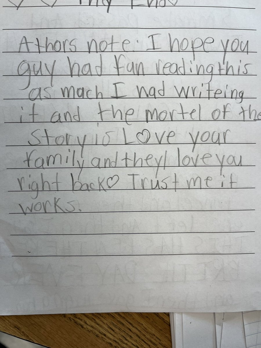 CatCarpenterNYC's tweet photo. A special note from a very proud 3rd grade author 🥰 https://t.co/JwbsglCpEh