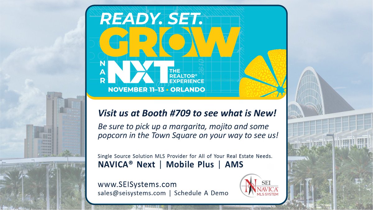 Looking forward to seeing everyone in Orlando next week at NAR!  Schedule a demo today!

#NARNXT #TownSquareSponsor #NextIsComing #REALTOR #NAVICAMLS #StreamlineAMS