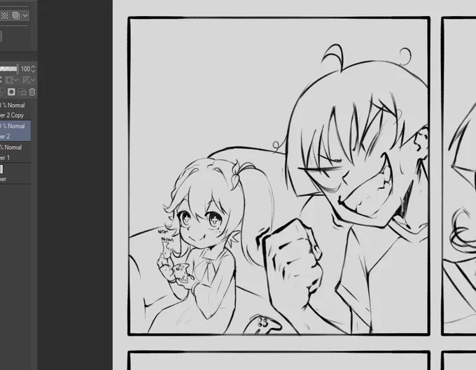 drawing another mouche comic, he looks happy WOOO 