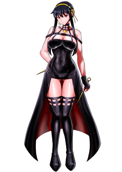 以前描いたヨル・フォージャーに色塗りました。 