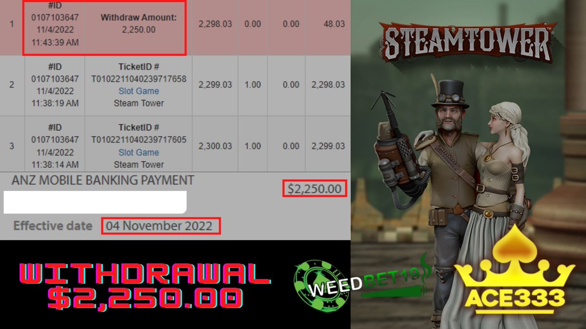 weedbet19's tweet photo. 🎉Congratulation To Weedbet19 Member Get Withdraw🎉
💨 Platform : Ace333
💨 Game : Steam Tower
💨 Deposit : $100
💨 Withdraw : $2250
Join us now and become the next winner💓
WhatsApp CS1 : https://t.co/bORMXkxb0s https://t.co/u9qZKj8INK