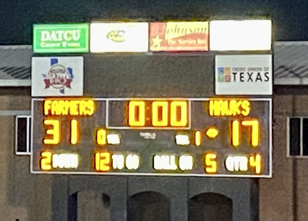 7-0 in district play! Way to go <a href="/LHSFball/">Lewisville Football</a>! What a game. What a night. As <a href="/modle1112/">Michael Odle</a> loves to say -   It’s a great time to be a Farmer!! #FarmerPride