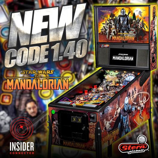 Mad_Pinball's tweet photo. NEW CODE! Stern Pinball has posted new The Mandalorian code v1.40.0 for the Pro, Premium, and Limited Edition models. This code contains support for all Topper features including Beskar Bonanza, Mandalorian Madness, and a display of a player's Insider Connected stats! https://t.co/VFD8bFXsGQ