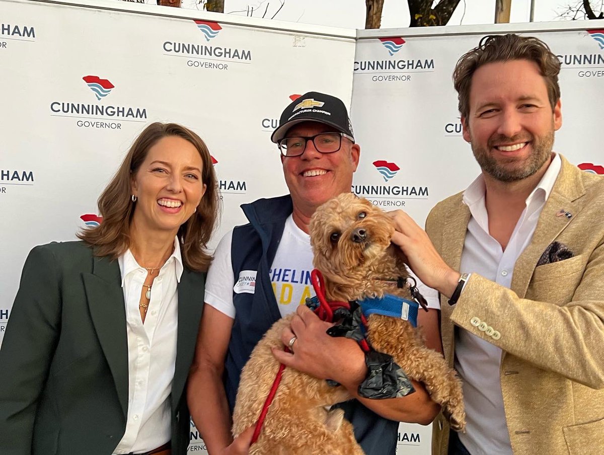 JoeCunninghamSC's tweet photo. Greenville, thank you so much for showing up and showing out for another amazing upstate rally! @TallyCasey and I are ready for Election Day, are you? Visit https://t.co/vkEHI7Ieg9 to find your polling location and sample ballot. https://t.co/wiCAjymK4c