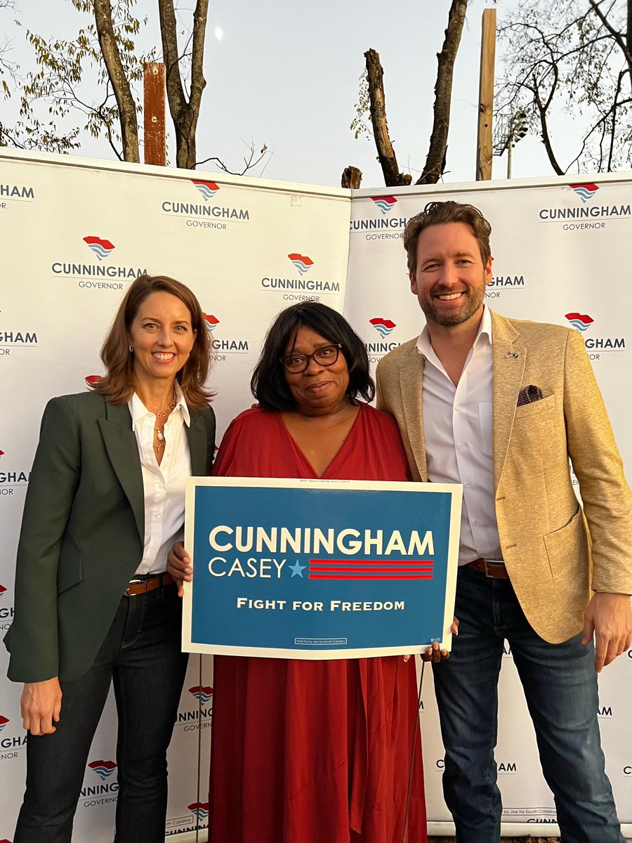 JoeCunninghamSC's tweet photo. Greenville, thank you so much for showing up and showing out for another amazing upstate rally! @TallyCasey and I are ready for Election Day, are you? Visit https://t.co/vkEHI7Ieg9 to find your polling location and sample ballot. https://t.co/wiCAjymK4c
