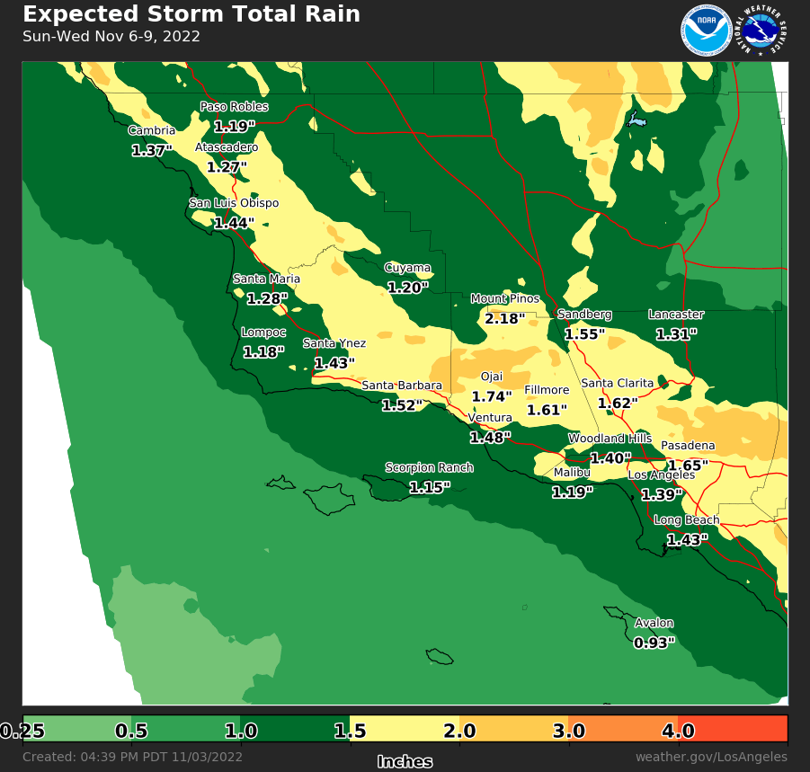 Another storm system headed our way could bring widespread rain to the area sometime between Sunday to Wednesday. Could potentially be the wettest period since last March! Confidence is growing in the forecast so stay tuned (and clean those gutters out!) #SoCal #CAwx