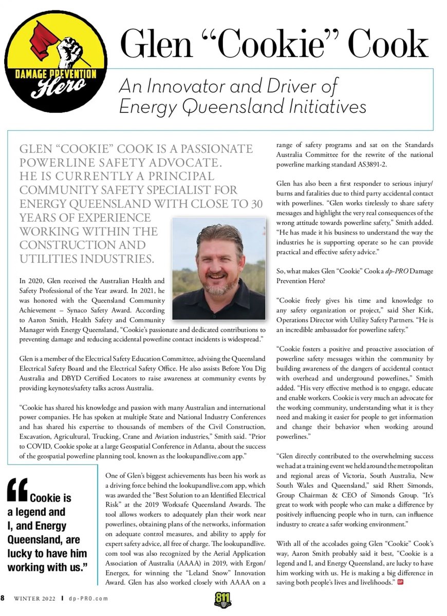 WOW!!! I know that bloke! What an honour and absolute surprise to receive an international accolade !😂😎 I couldn’t believe my eyes! @Infraresources magazine.dp-pro.com/dppro-q4-2022/…
