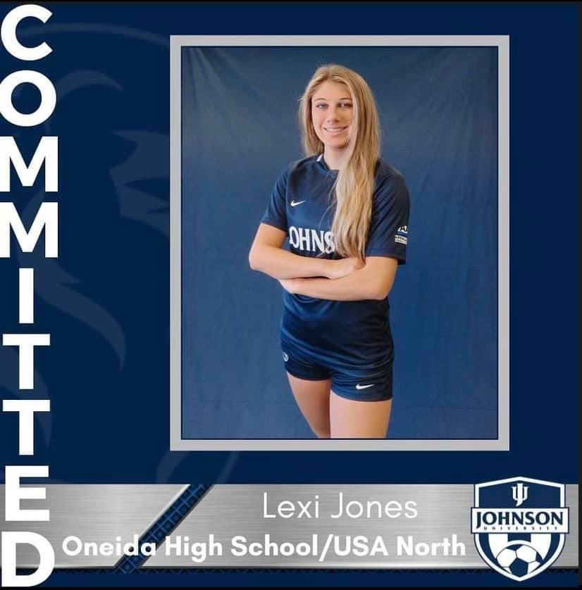 Congrats to OHS Lady Indian Soccer senior Alexea Jones on committing today to Johnson University! Another Lady Indian heading to the next level! #OneidaPride