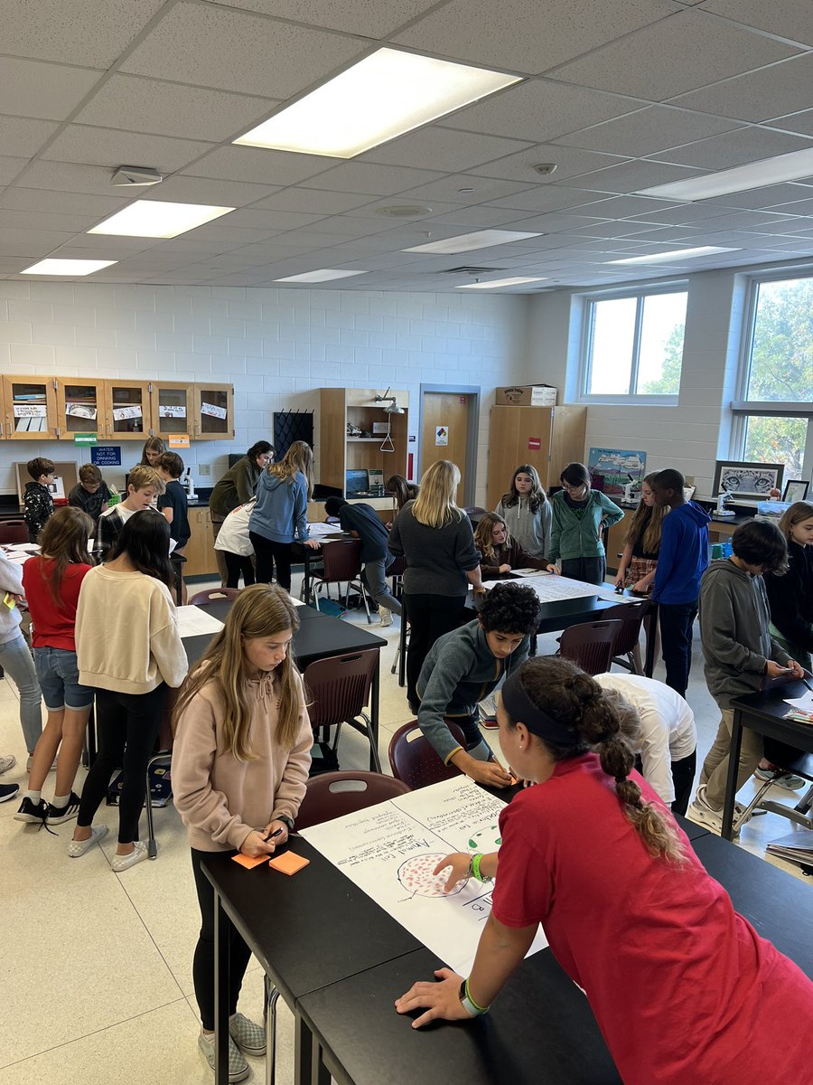 GNMSgifted's tweet photo. Had a blast with Mrs. Jackson’s Advanced Science 7 classes doing an ADI on Cell Structure! Students created their investigations, made claims, and defended their claims to other groups with the guiding question: What type of cell is on the unknown slides? @VBGifted @greatneckms https://t.co/lNk937Vq3T