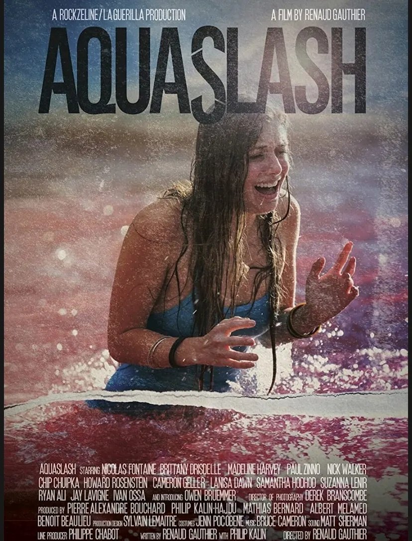 BadMovieCult's tweet photo. #nowwatching
Aquaslash (2019)
Thrills, Chills & screwball comedy meet bikinis & gory dismemberment in this chlorine and blood drenched murder mystery
Too much comedy bullshit and not enough slashing for my liking
#aquaslash #killer #slasher #horrorcomedy #horrormovie #teencomedy https://t.co/58D9mZ8Bvp
