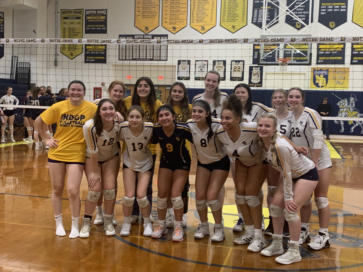 ND_Crusaders's tweet photo. Congratulations to our Lady Crusader volleyball team as they defeated New Hope in 5 games tonight to move onto the State Tournament. Well Done ladies and coaches!! 💙🏐💛👏🏽 #ndproud https://t.co/WQwlNBswMb