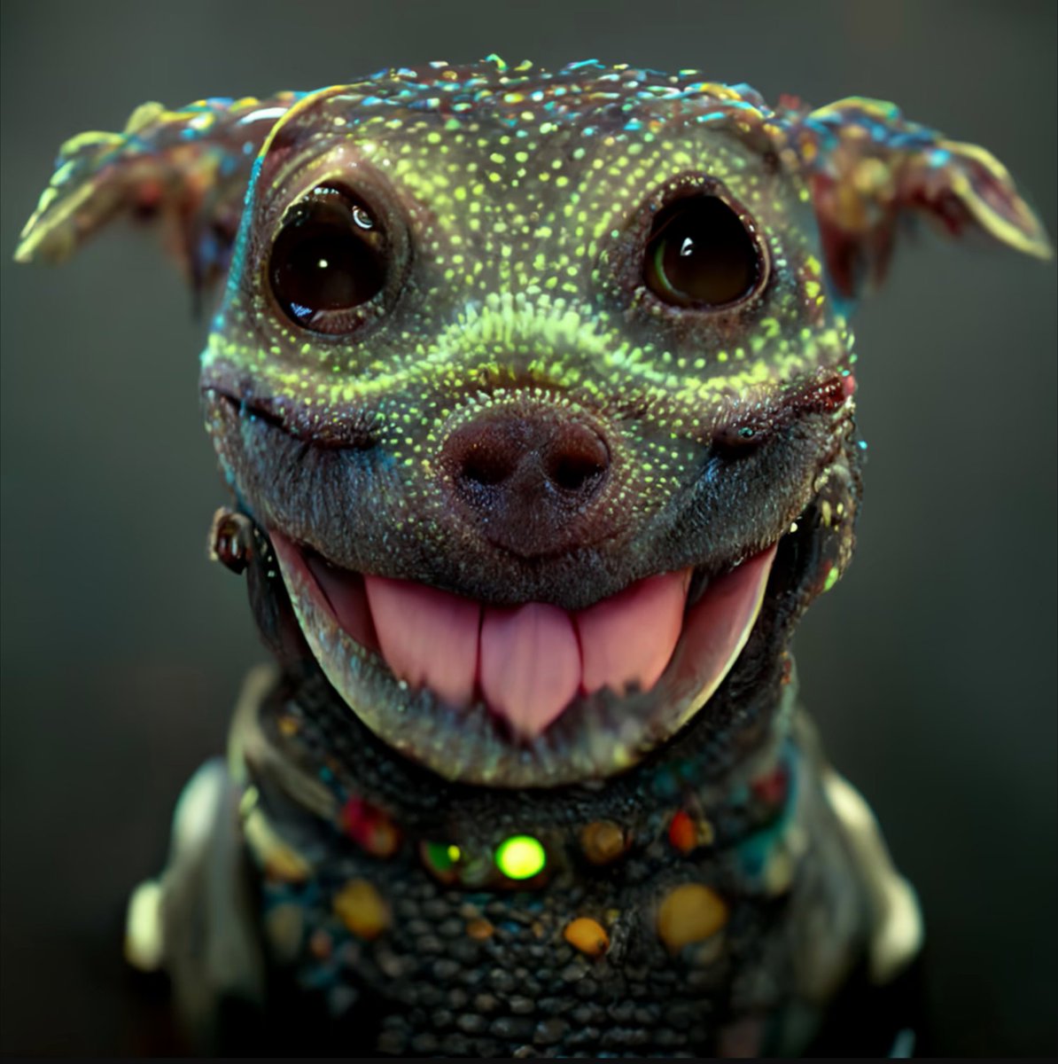 Smilerz <a href="/dogliens/">Dogliens</a> #1233 is safe and sound with his new owner. 

Only 10/100 remain without a home. 

Adopt yours today! 
opensea.io/collection/dog…