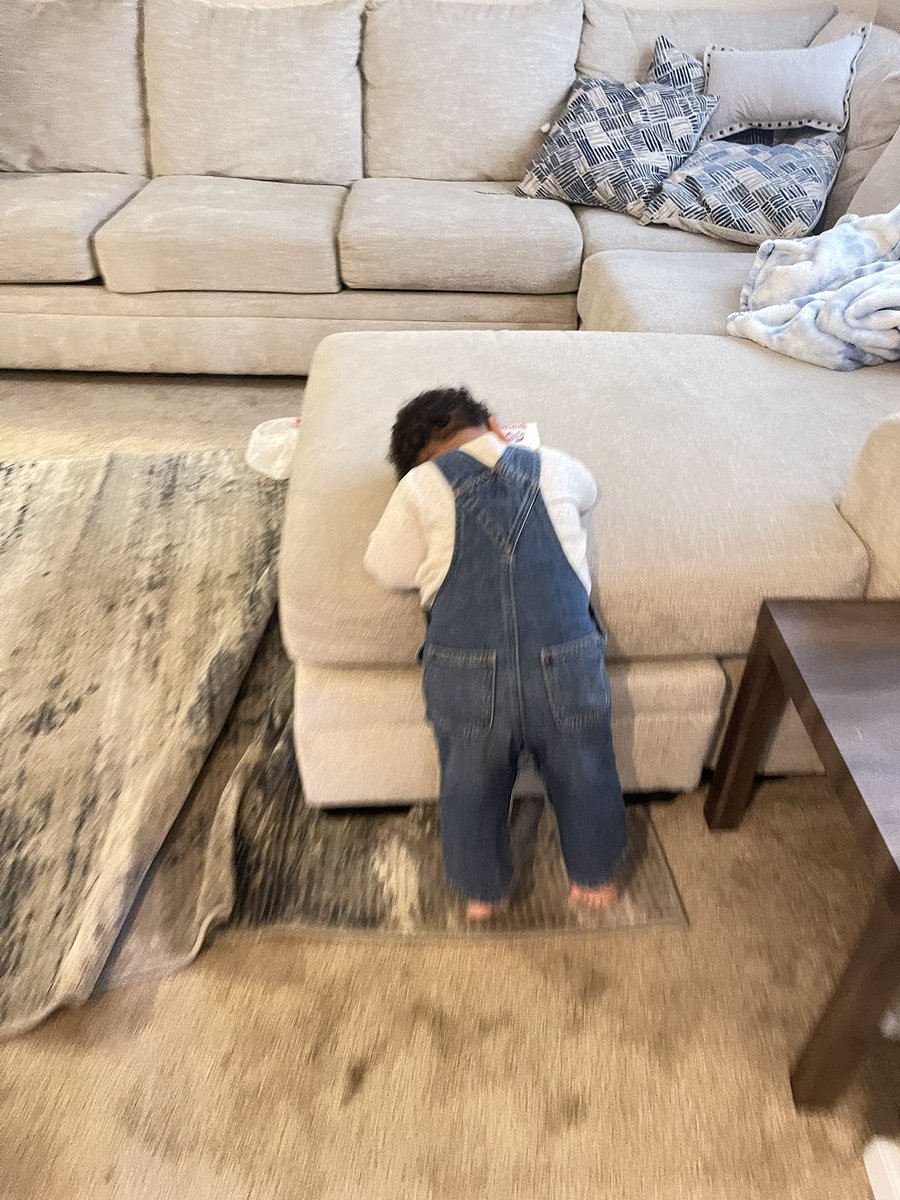 I told him he looked really cute in his overalls then he got embarrassed🥰😆