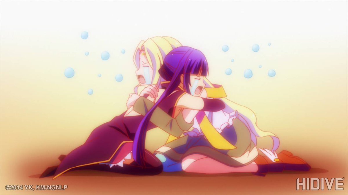 Watching the final episode of an anime with your bestie 🥺 via [No Game, No Life]