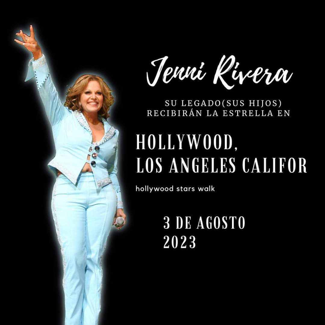 RiveraUpdates_'s tweet photo. Todos los fans de @jennirivera tenemos una cita el 3 de agosto 2023 en el Paseo de la fama en #hollywood #losangeles #california Nuestra Diva recibirá su estrella en el hollywood stars walk ⭐️ 🦋 vas a ir? 🌍

#jennirivera #ladiva #misioncumplida #hollywoodstars https://t.co/5dig6Im1Lu