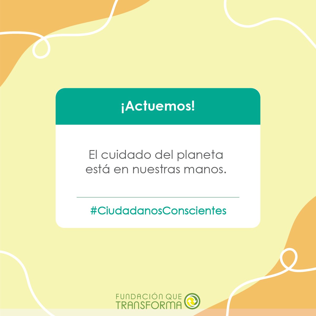 FQTransforma's tweet photo. El cuidado y preservación del planeta que habitamos está en nuestras manos. 🌎👐

Trabajemos en conjunto por un bienestar ambiental, por un mejor futuro para todos los seres vivos.

¡Súmate! Seamos más #CiudadanosConscientes. https://t.co/JDePacoLkx