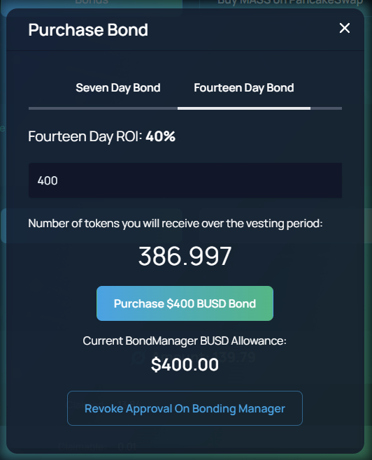 BigMooseCrypto's tweet photo. Putting my money where my mouth is on @0xMomentumFi .... $400 more Bonded $MASS acquired utilizing the 14 day ROI mechanism 🦾 https://t.co/qtobNSggY4
