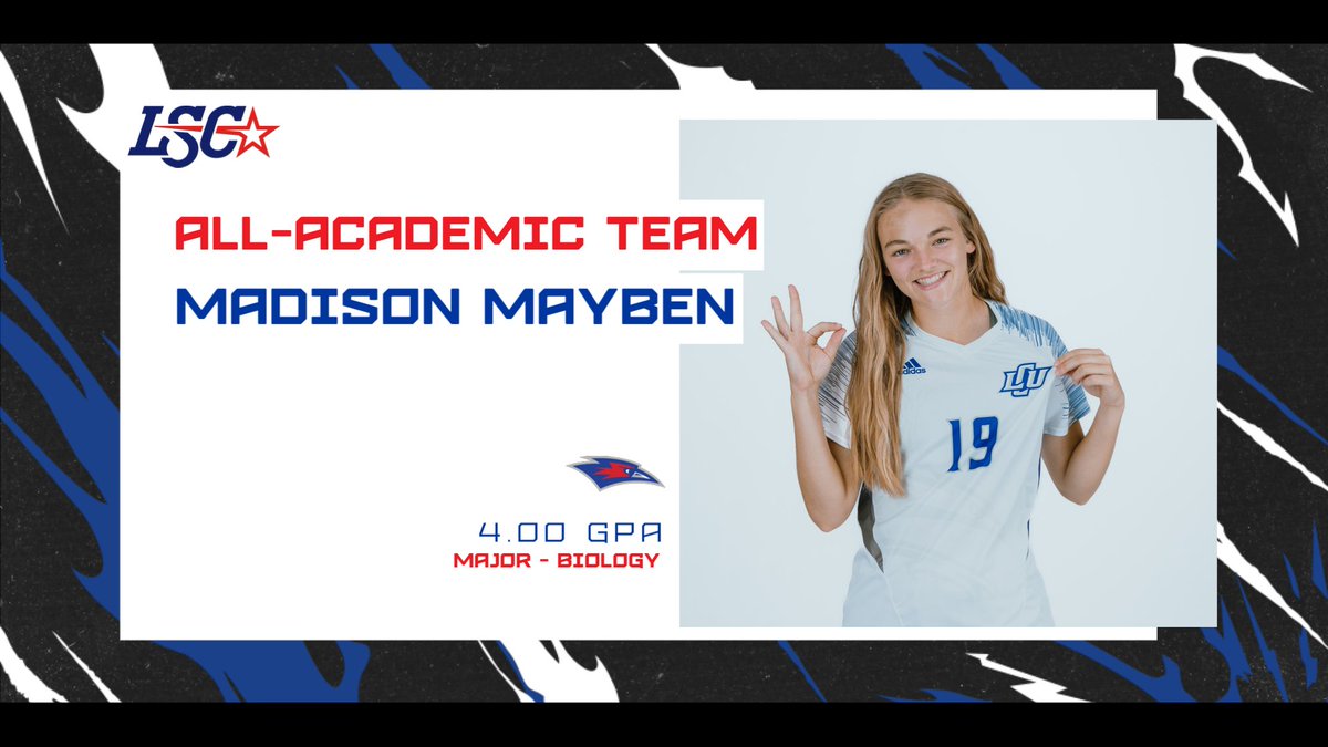 LCUCHAPS's tweet photo. Student. Athlete. Madison Mayben named to the All-Academic Team after earning a 4.0 GPA @LCUSoccer 

📰READ MORE ⤵️
https://t.co/IPvSpaYvdG https://t.co/oVcRrsFAIA