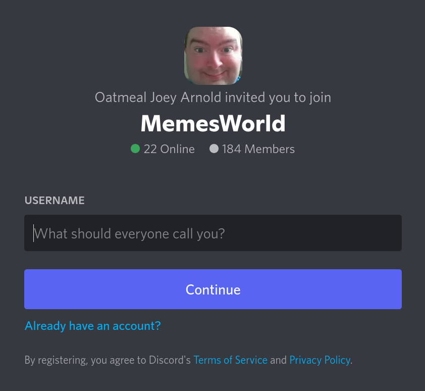 JoeyArnoldVN's tweet image. The Oatmeal Cult Can Only Be Found At The Memes World Productions on Discord. 
discord.gg/SjKcddF5St 

#FreeOatmeal
#TheOatmealCult
#SaveOatmeal
#Sellingcontent 
#TwitchAffliate 
#ElectionIntegrity 
#MEMES
#Discord 
#DiscordServer
#discordservers
#AmberHeardIsAMonster
#Oatmeal