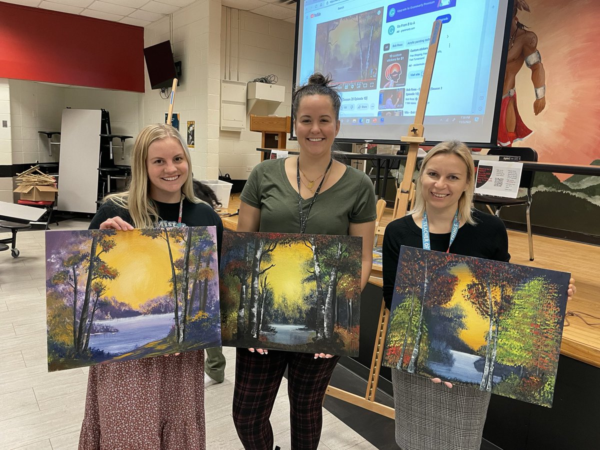 GustinEdVenture's tweet photo. 4th annual Bob Ross Paint a Long was a success! Hoping to plan a Spring follow up! @CHS_Warriors https://t.co/jltYtzjRce