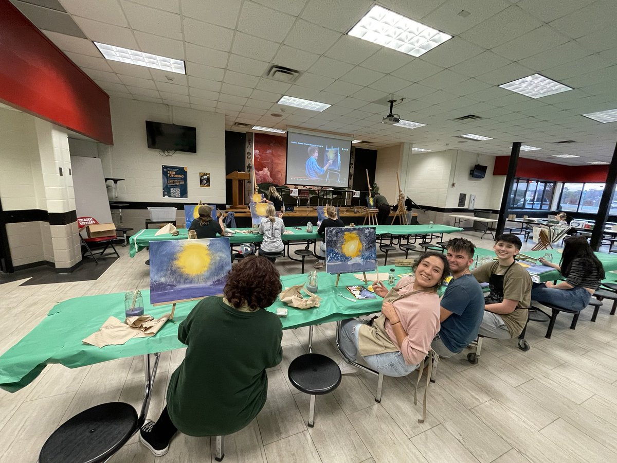 GustinEdVenture's tweet photo. 4th annual Bob Ross Paint a Long was a success! Hoping to plan a Spring follow up! @CHS_Warriors https://t.co/jltYtzjRce