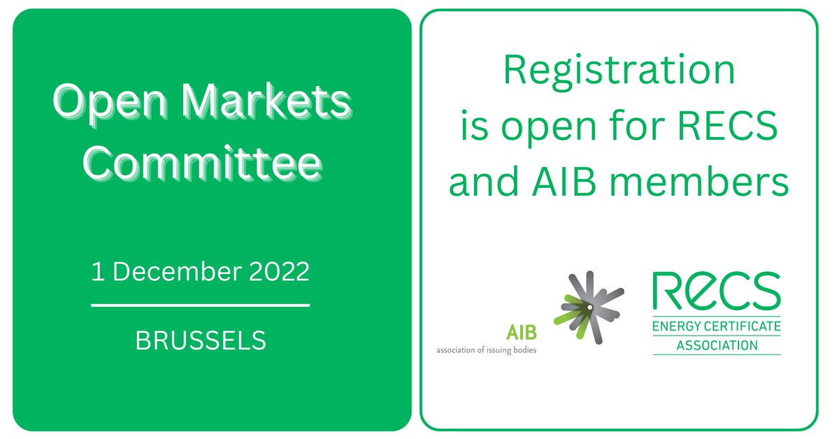 RECS and <a href="/AIBSEC/">AIB</a> members can now register for the annual OMC, taking place in Brussels this year on 1 December. For details and registration, follow: recs.org/event/open-mar…