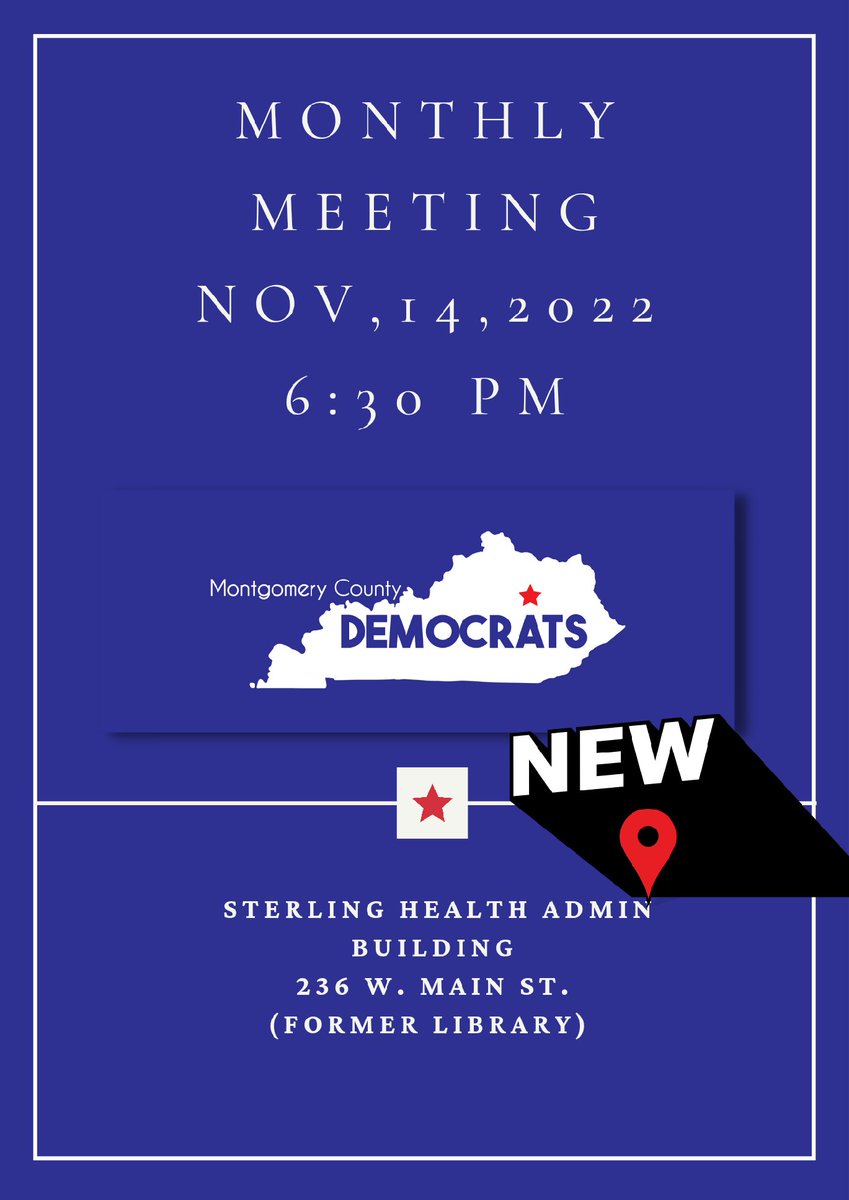 DemocratsMoco's tweet image. We will have our first meeting after the election!
We will have two speakers:
Colmon Elridge, Chair/Chief Opportunity Officer at Kentucky Democratic Party
 and Rebecca Blankenship,Chair, Education and Training Subcommittee at Kentucky Democratic Party
